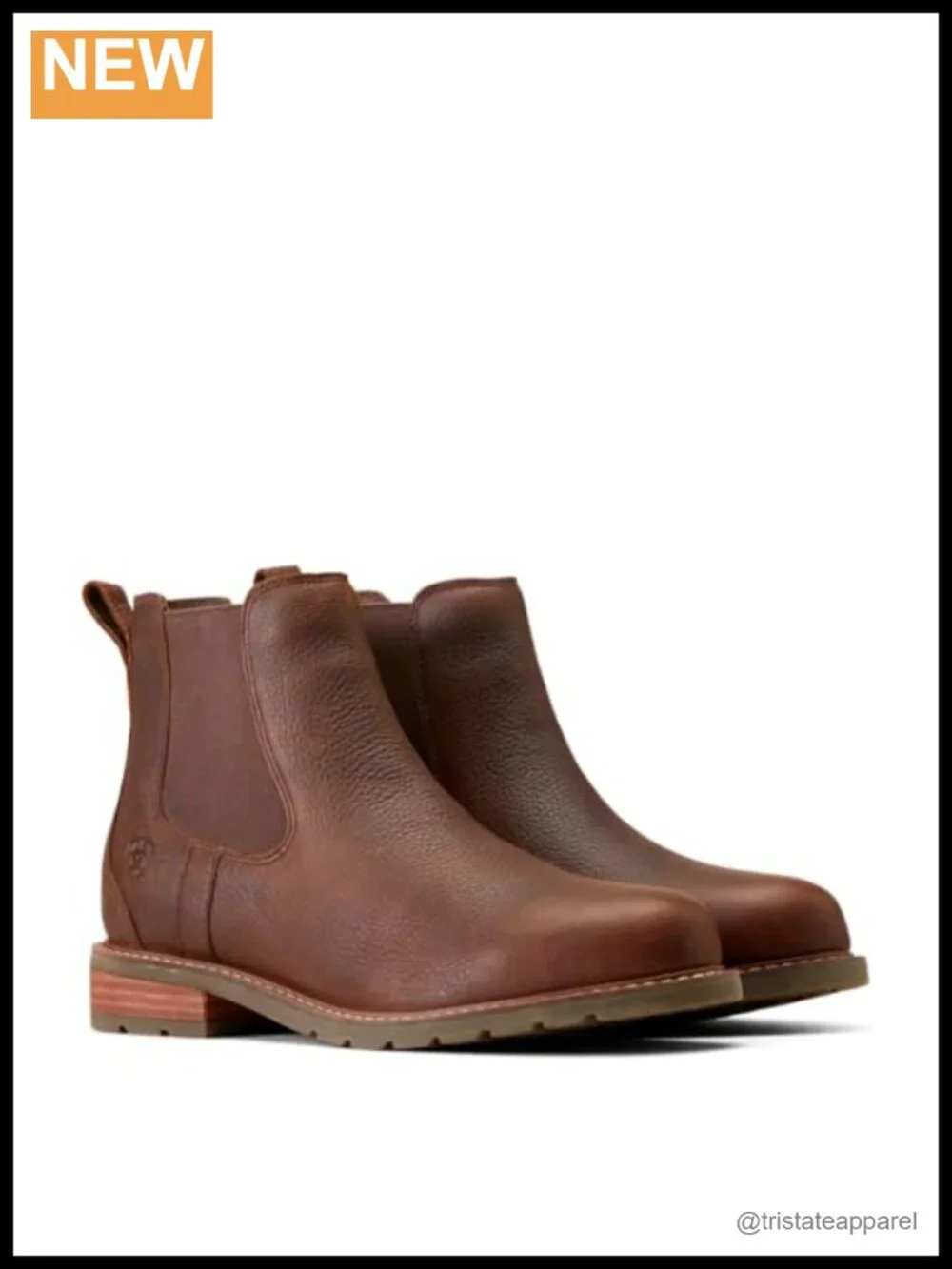 Men's Waterproof Leather Chelsea Boots Pull-On Ankle Boot
